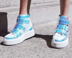 A9567 Womens Ice Iridescent High Top Casbah Creeper