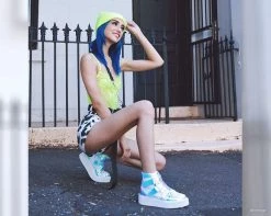 A9567 Womens Ice Iridescent High Top Casbah Creeper 11 A9567 Womens Ice Iridescent High Top Casbah Creeper