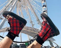 A9596 Mixed Plaid Casbah Boot Womens