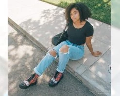 A9596 Mixed Plaid Casbah Boot Womens