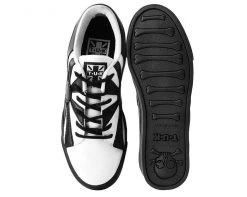 A9642 Womens White & Black Sunburst Sneaker
