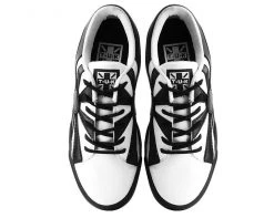 A9642 Womens White & Black Sunburst Sneaker
