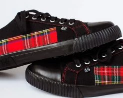 A9694 Black & Plaid Patch VLK Sneaker