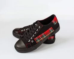 A9694 Black & Plaid Patch VLK Sneaker