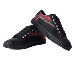 A9694 Black & Plaid Patch VLK Sneaker