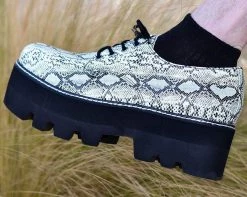 A9721 Glow Snakeskin Dino Lug Sole Womens