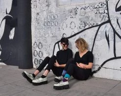 A9721 Glow Snakeskin Dino Lug Sole Womens