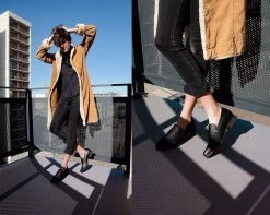 A9767 Womens Black Pointed Shark Tooth Loafer 15 A9767 Womens Black Pointed Shark Tooth Loafer