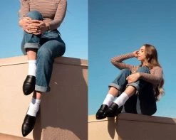 A9767 Womens Black Pointed Shark Tooth Loafer 13 A9767 Womens Black Pointed Shark Tooth Loafer