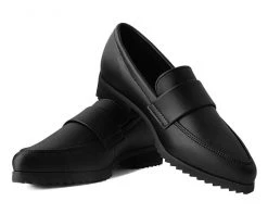 A9767 Womens Black Pointed Shark Tooth Loafer 10 A9767 Womens Black Pointed Shark Tooth Loafer