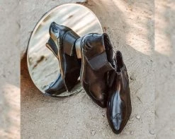 A9794L Womens Black Western Flame Pullon Boot