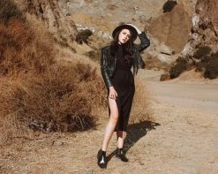 A9794L Womens Black Western Flame Pullon Boot