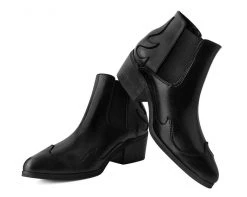 A9794L Womens Black Western Flame Pullon Boot