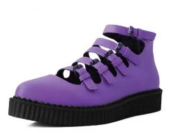 A9834L Purple TUKskin⢠Multi-Strap Pointed Mary Jane Womens