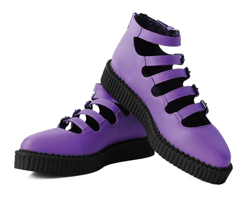 A9834L Purple TUKskin™ Multi-Strap Pointed Mary Jane Womens 3 A9834L Purple TUKskin™ Multi-Strap Pointed Mary Jane Womens