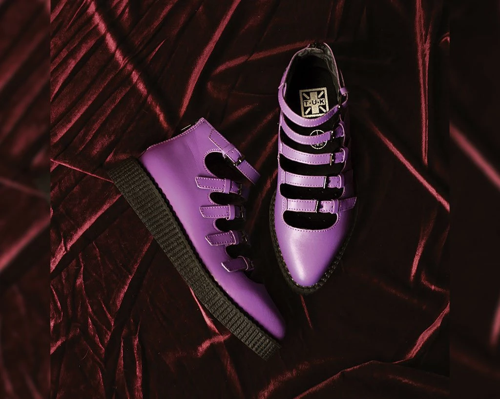 A9834L Purple TUKskin™ Multi-Strap Pointed Mary Jane Womens 2 A9834L Purple TUKskin™ Multi-Strap Pointed Mary Jane Womens