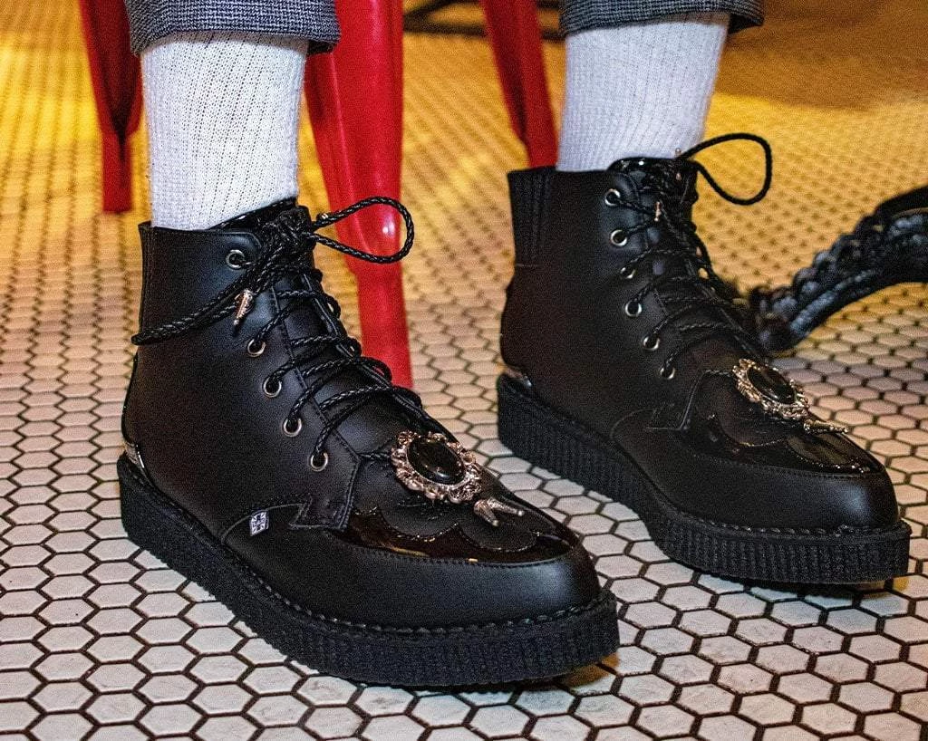 A9846 Black Western Bolo Pointed Creeper Boot 2 A9846 Black Western Bolo Pointed Creeper Boot