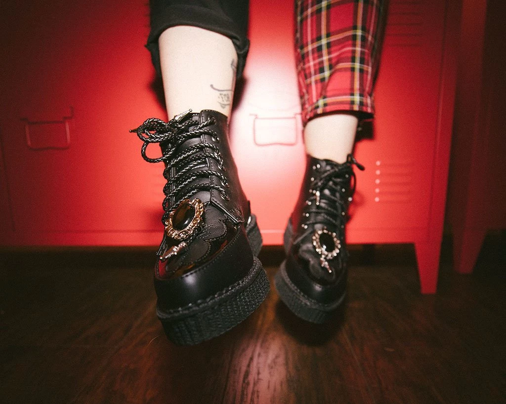 A9846 Black Western Bolo Pointed Creeper Boot 8 A9846 Black Western Bolo Pointed Creeper Boot