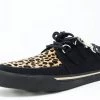 A9855 Black & Leopard VLK Mule Sneaker
