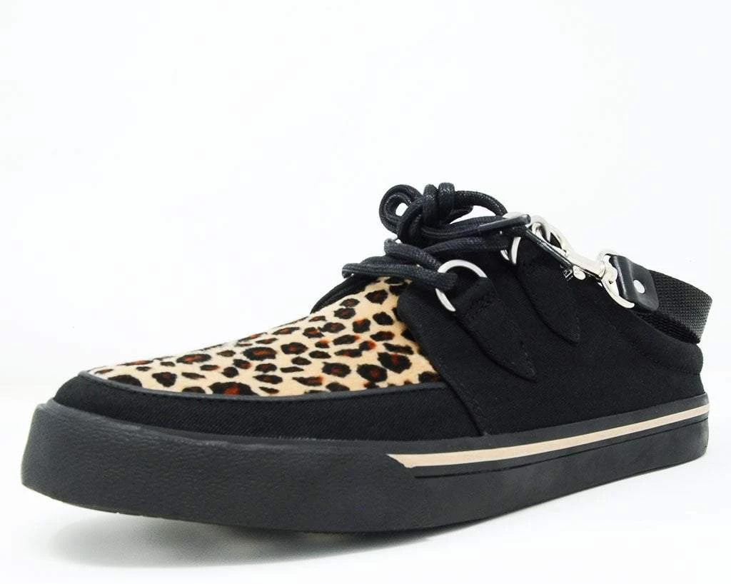 A9855 Black & Leopard VLK Mule Sneaker 1 A9855 Black & Leopard VLK Mule Sneaker