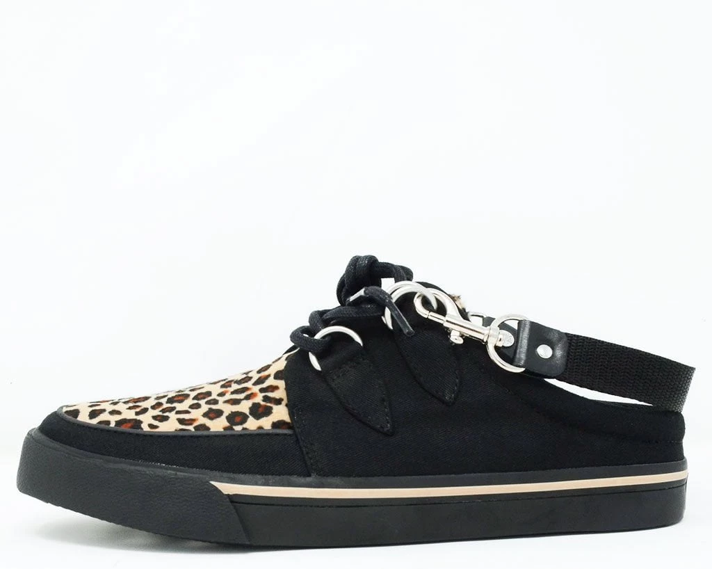 A9855 Black & Leopard VLK Mule Sneaker 3 A9855 Black & Leopard VLK Mule Sneaker