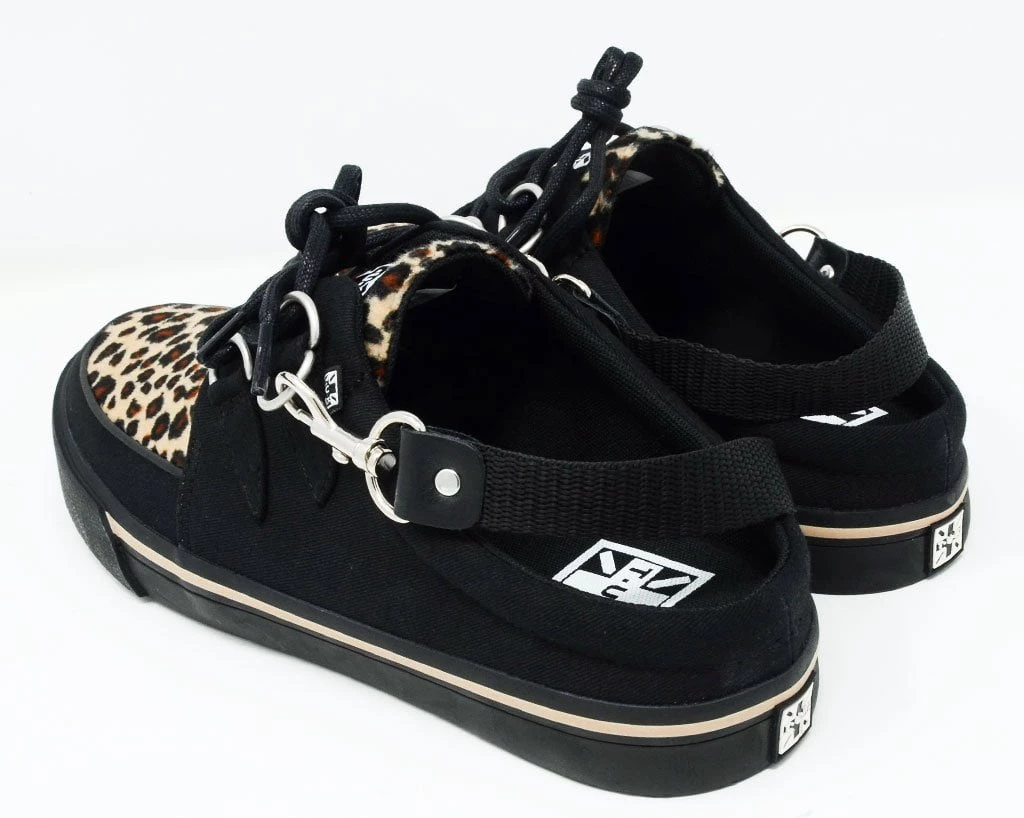 A9855 Black & Leopard VLK Mule Sneaker 4 A9855 Black & Leopard VLK Mule Sneaker
