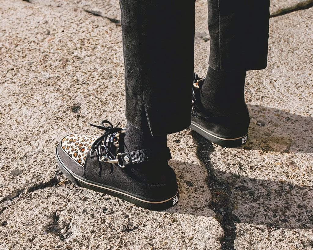 A9855 Black & Leopard VLK Mule Sneaker 2 A9855 Black & Leopard VLK Mule Sneaker