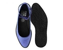A9882L Blue Shimmer Pointed Ballet Creeper Womens 10 A9882L Blue Shimmer Pointed Ballet Creeper Womens