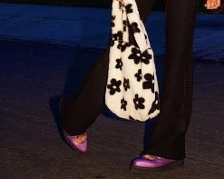 A9898L Purple Metallic Multi-Strap Pointed Mary Jane Womens 11 A9898L Purple Metallic Multi-Strap Pointed Mary Jane Womens