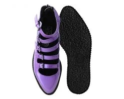 A9898L Purple Metallic Multi-Strap Pointed Mary Jane Womens 9 A9898L Purple Metallic Multi-Strap Pointed Mary Jane Womens