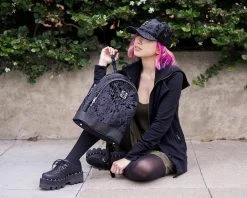 HT01 T.U.K. Black Crushed Velvet Hat 8 HT01 T.U.K. Black Crushed Velvet Hat