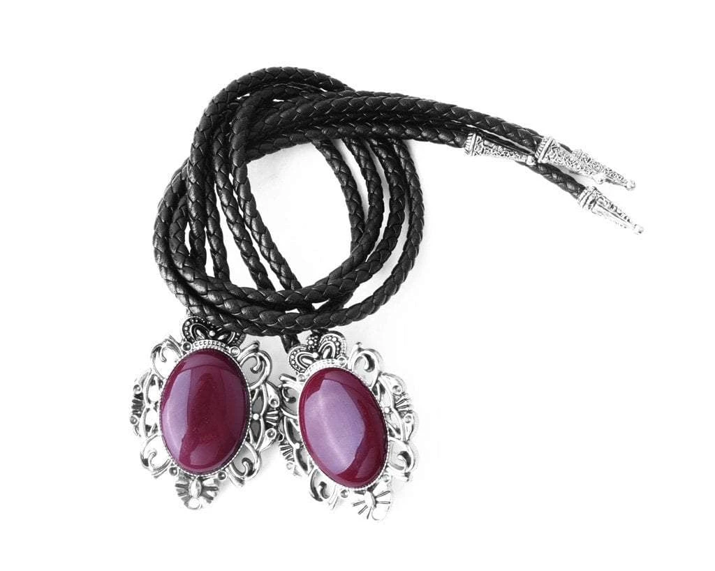 BL04 Womens Burgundy Victorian Bolo Shoe Tie 1 BL04 Womens Burgundy Victorian Bolo Shoe Tie