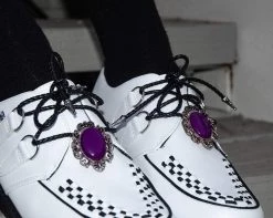 BL05 Womens Purple Victorian Bolo Shoe Tie