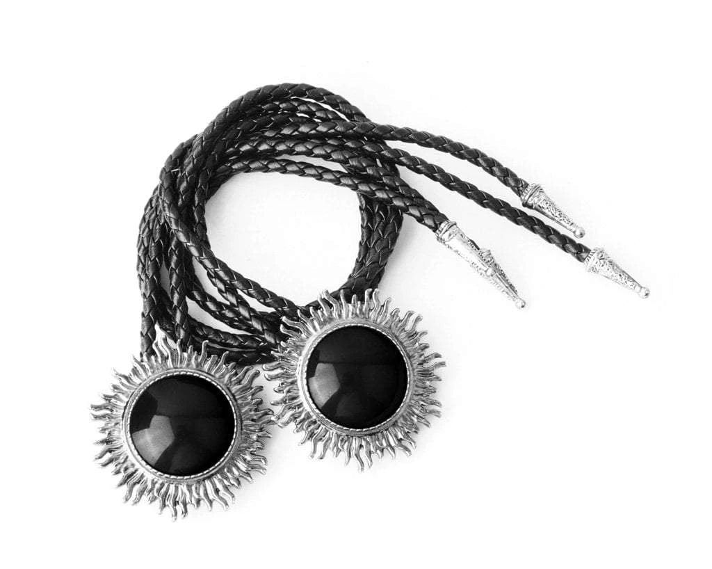 BL07 Black Sun Bolo Shoe Tie Womens 1 BL07 Black Sun Bolo Shoe Tie Womens