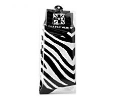TSK1091 Grey Stripe Zebra Crew Sock