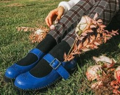 F9820L Glossy Blue Patent Mary Jane