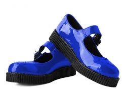 F9820L Glossy Blue Patent Mary Jane