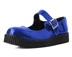 F9820L Glossy Blue Patent Mary Jane