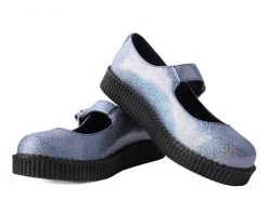 F9883L Silver Shimmer Viva-II Mary Jane 8 F9883L Silver Shimmer Viva-II Mary Jane