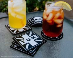 HA01 T.U.K. Square Logo Coaster 4-Pack