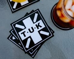 HA01 T.U.K. Square Logo Coaster 4-Pack