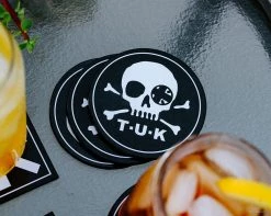 HA02 Skull Logo Coaster 4-Pack Vegan