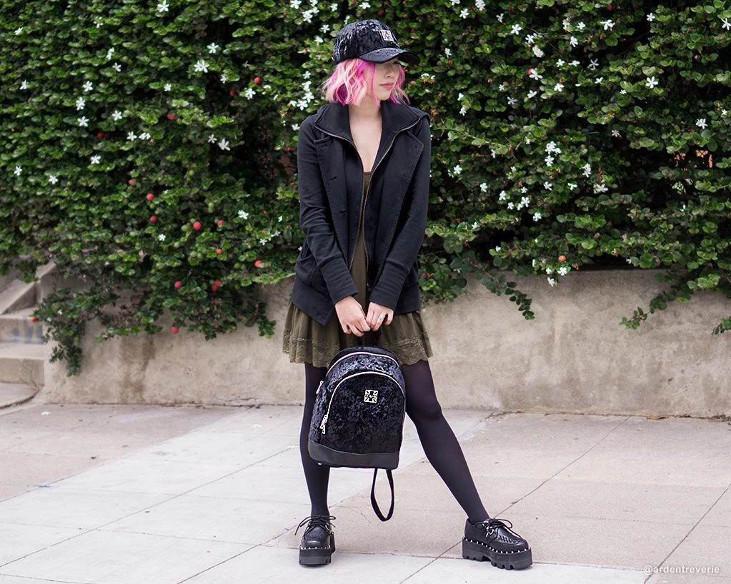 HT01 T.U.K. Black Crushed Velvet Hat 5 HT01 T.U.K. Black Crushed Velvet Hat