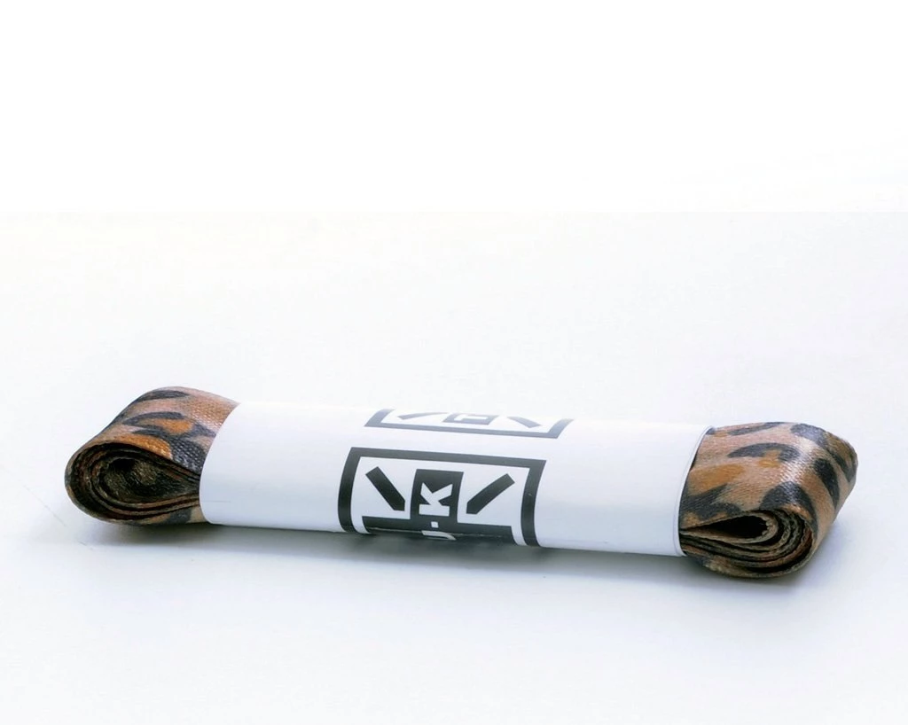 LC021-75-LES 75 CM Leopard Satin Laces Accessories 1 LC021-75-LES 75 CM Leopard Satin Laces Accessories