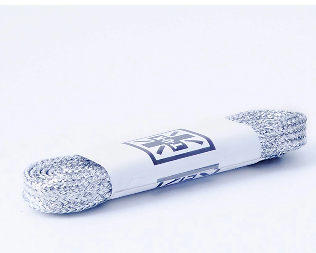 LC030-120FSV Accessories 120 CM Metallic Silver Flat Laces 1 LC030-120FSV Accessories 120 CM Metallic Silver Flat Laces