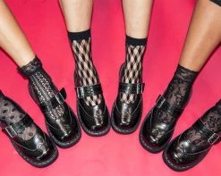 TSK1123 Black Assorted Fishnet 5-Pk Sock Womens