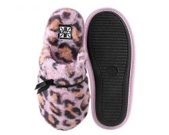 SL02 Pink Leopard Bow Slipper 5 SL02 Pink Leopard Bow Slipper