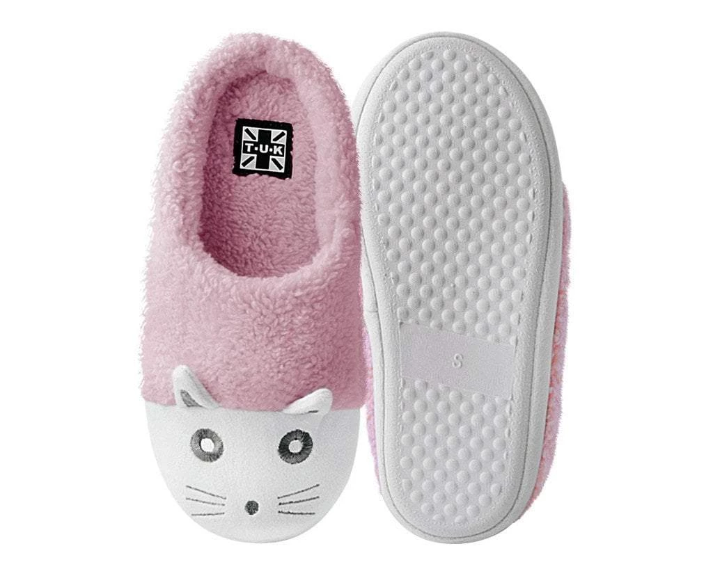 SL04 Womens Pink & White Fuzzy Kitty Slipper 3 SL04 Womens Pink & White Fuzzy Kitty Slipper