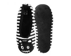 SL06 Black & White Striped Punk Panda Slipper