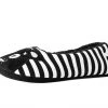SL06 Black & White Striped Punk Panda Slipper